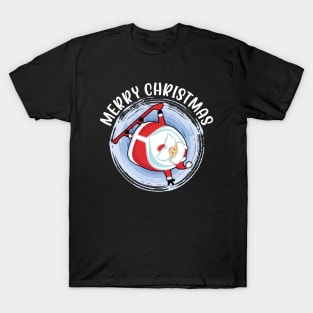 Santa Skateboarder Happy Christmas Merry Christmas Christmas Event Christmas Present Gift for Family for Dad for Mom for Friends for Kids T-Shirt